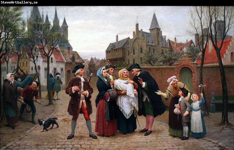 Felix de Vigne A Baptism in Flanders in the 18th Century